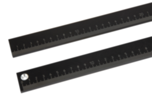 Linear scales self-adhesive or with screw holes, aluminum