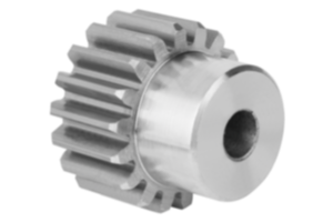 Spur gears in steel, module 2.5 toothing milled, straight teeth, engagement angle 20° Spur gears in steel, module 2.5 toothing milled, straight teeth, engagement angle 20°
