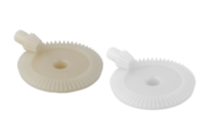 Ruedas cónicas de plástico, relación de transmisión 1:5 inyectadas, dentado recto, ángulo de presión de 20° Ruedas cónicas de plástico, relación de transmisión 1:5 inyectadas, dentado recto, ángulo de presión de 20°