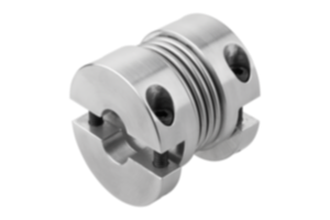 Metal bellows couplings, short type with removeable clamp hubs Metal bellows couplings, short type with removeable clamp hubs