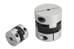 Oldham-type couplings with radial clamping hub Oldham-type couplings with radial clamping hub