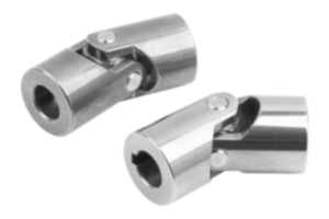 Cardan single joints, stainless steel, with plain bearing, similar to DIN 808 Cardan single joints, stainless steel, with plain bearing, similar to DIN 808