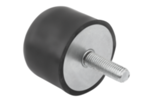 Rubber buffers, steel type KRA spherical with external thread Rubber buffers, steel type KRA spherical with external thread