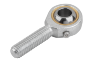 Rod ends with plain bearing, external thread, steel, DIN ISO 12240-1, can be re-lubricated Rod ends with plain bearing, external thread, steel, DIN ISO 12240-1, can be re-lubricated