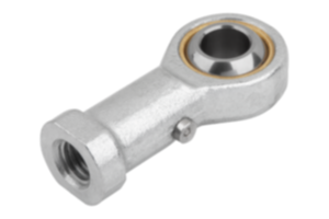 Rod ends with plain bearing, internal thread, steel, DIN ISO 12240-1, can be re-lubricated