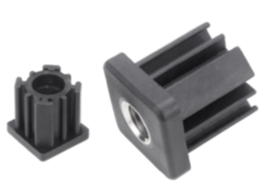 Tube inserts square with tapped bushing  Tube inserts square with tapped bushing