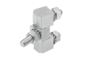 Block hinges with fastening nuts Block hinges with fastening nuts