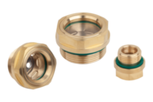 Mirilla del nivel de aceite de latón con vidrio de seguridad  Mirilla del nivel de aceite de latón con vidrio de seguridad