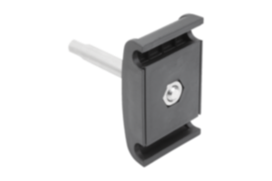 Abrazaderas dobles de plástico con pernos de acero inoxidable para guías laterales redondas Abrazaderas dobles de plástico con pernos de acero inoxidable para guías laterales redondas