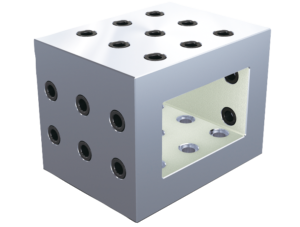 Tooling blocks, gray cast iron with grid holes Tooling blocks, gray cast iron with grid holes
