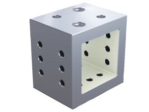 Mini tooling blocks, gray cast iron with grid holes