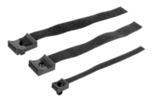 Bracket with hook and loop fastener for aluminum profiles Bracket with hook and loop fastener for aluminum profiles