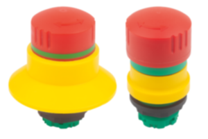 Emergency stop button, fitted version Ø 22.3 mm with contact blocks Emergency stop button, fitted version Ø 22.3 mm with contact blocks