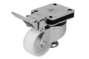 Elevating casters with integrated machine foot