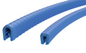 Silicone edge protection profiles with integrated steel retaining strip FDA approved Silicone edge protection profiles with integrated steel retaining strip FDA approved