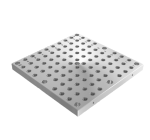 Interchangeable subplates, gray cast iron with grid holes Interchangeable subplates, gray cast iron with grid holes