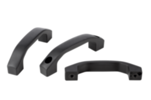 Pull handles, plastic, mounted from the front or rear Pull handles, plastic, mounted from the front or rear