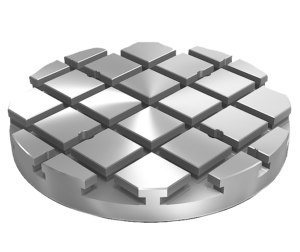 Baseplates, gray cast iron, round, with T-slots