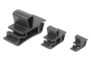 Snap locks, snap-in, plastic with grip Snap locks, snap-in, plastic with grip